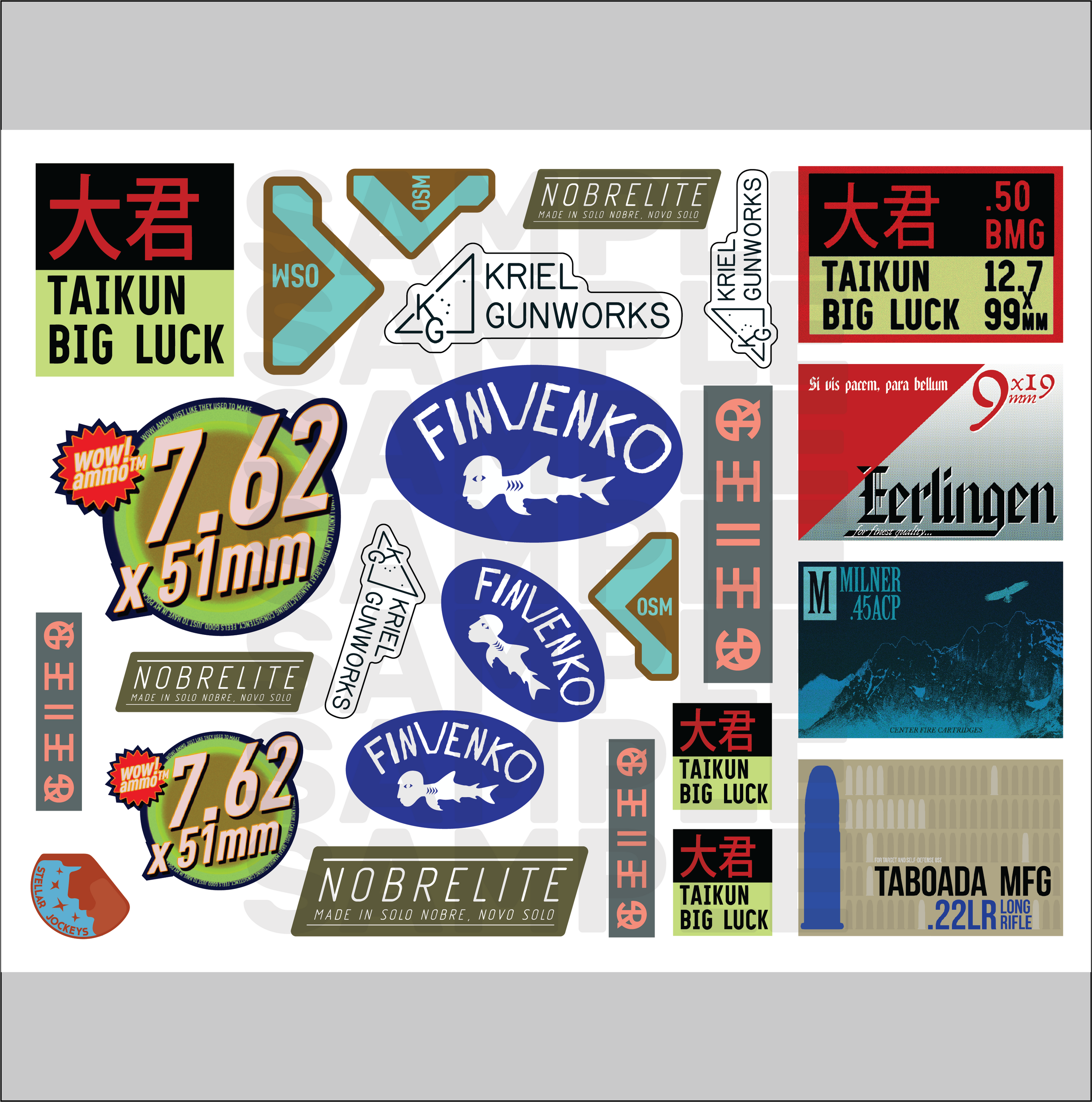 Sticker Sheet — Gun Manufacturers