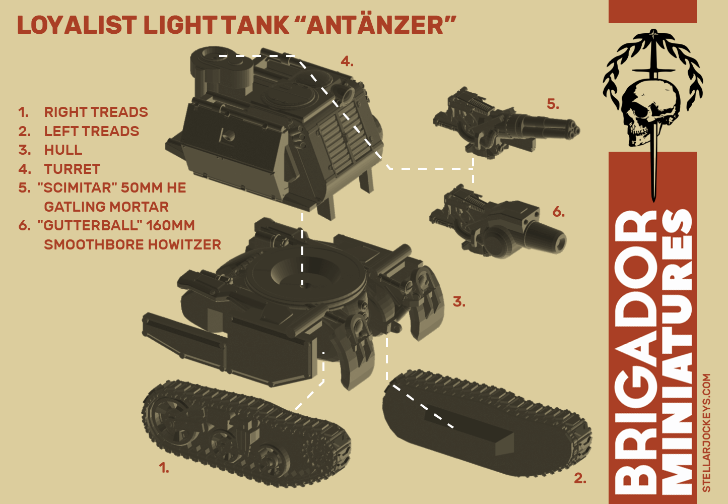 1/144 Scale Mini — Loyalist Light Tanks